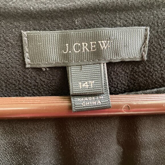 J. Crew Black JUMPSUIT Asymmetrical  Zipper Cap Sleeve  Sz 14T  TALL Sexy - Picture 4 of 12